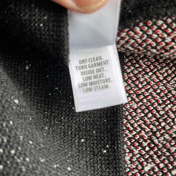 St. John Sport Madison Red Multi women’s size P beaded scoop neck black sweater - Picture 12 of 16